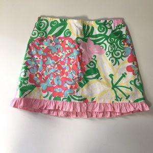 Lilly Pulitzer Floral Skort - Pink, Green, Yellow